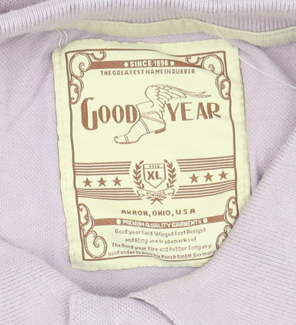 Goodyear Men's Purple XL Vintage Polo Shirt