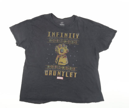 Marvel Men's Black 3XL Infinity Gauntlet T-Shirt