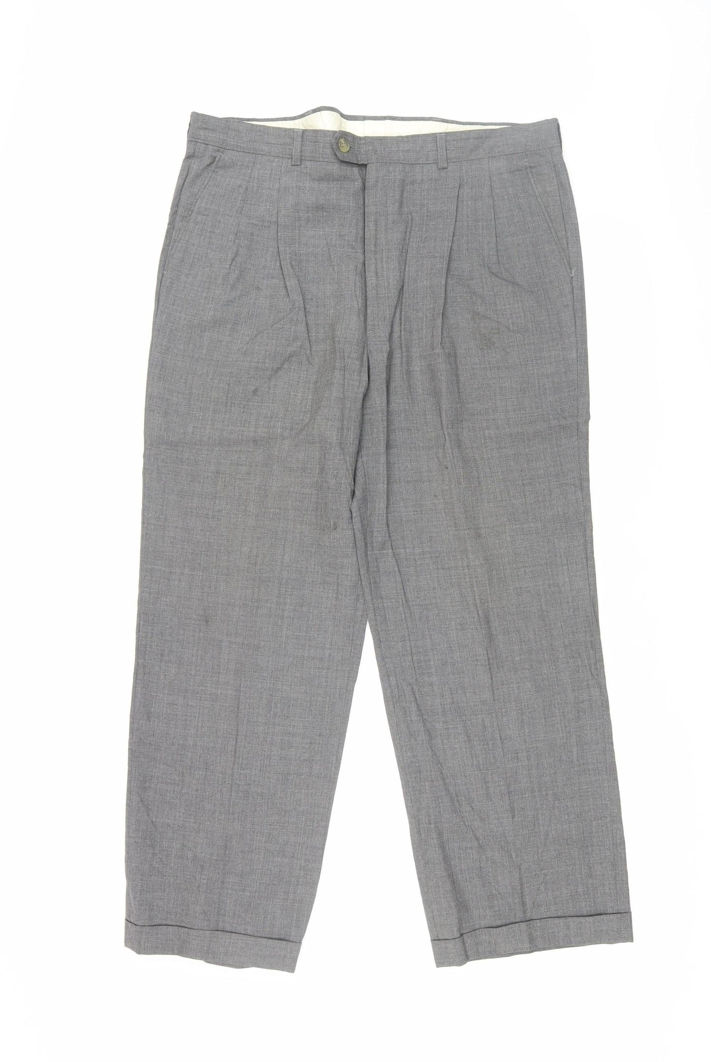 Jaeger Men's Grey Pleated Dress Pants XL