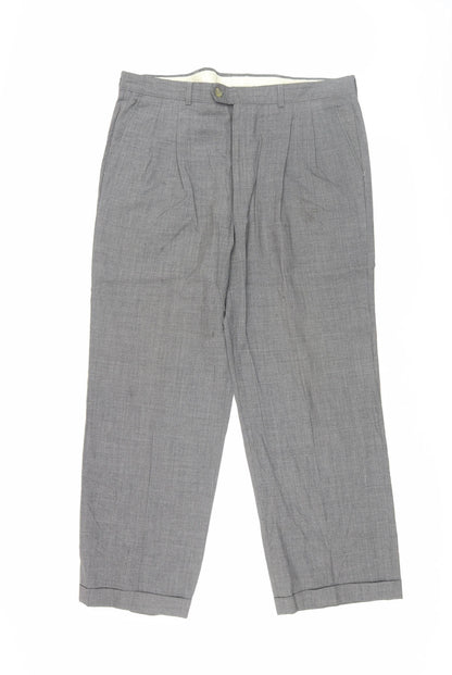 Jaeger Men's Grey Pleated Dress Pants XL