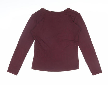 Laura Ashley Women's Red Long Sleeve T-Shirt