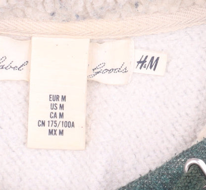 Mens UK Size M H&M Green Pullover Hoodie