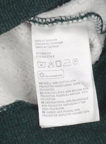 Mens UK Size M H&M Green Pullover Hoodie