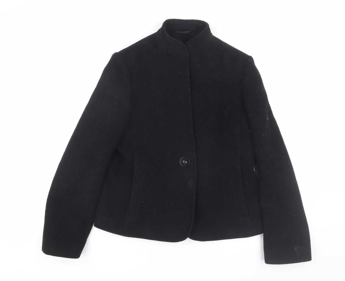 St Michael Women's Black Wool Jacket Size 10 Classic