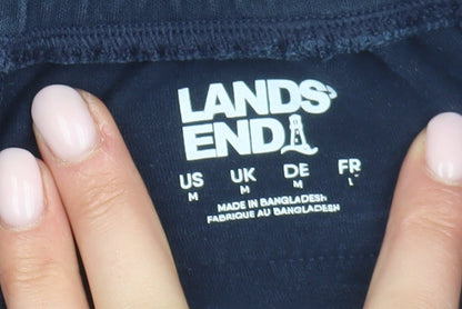 Lands' End Men's Blue Cotton Casual Trousers, M