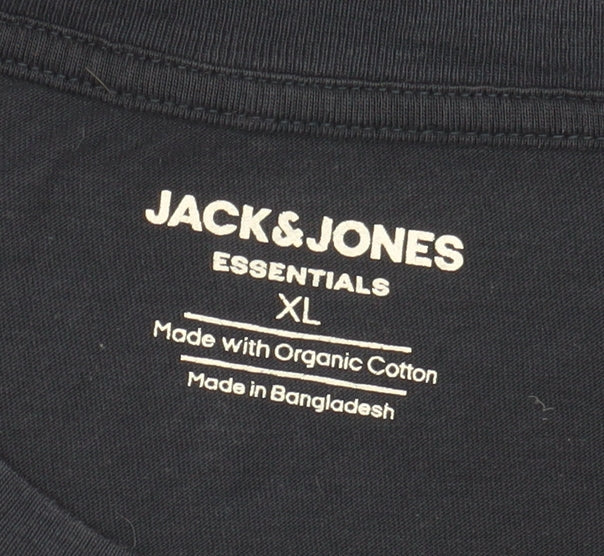 Mens UK Size XL JACK & JONES Black  T-Shirt