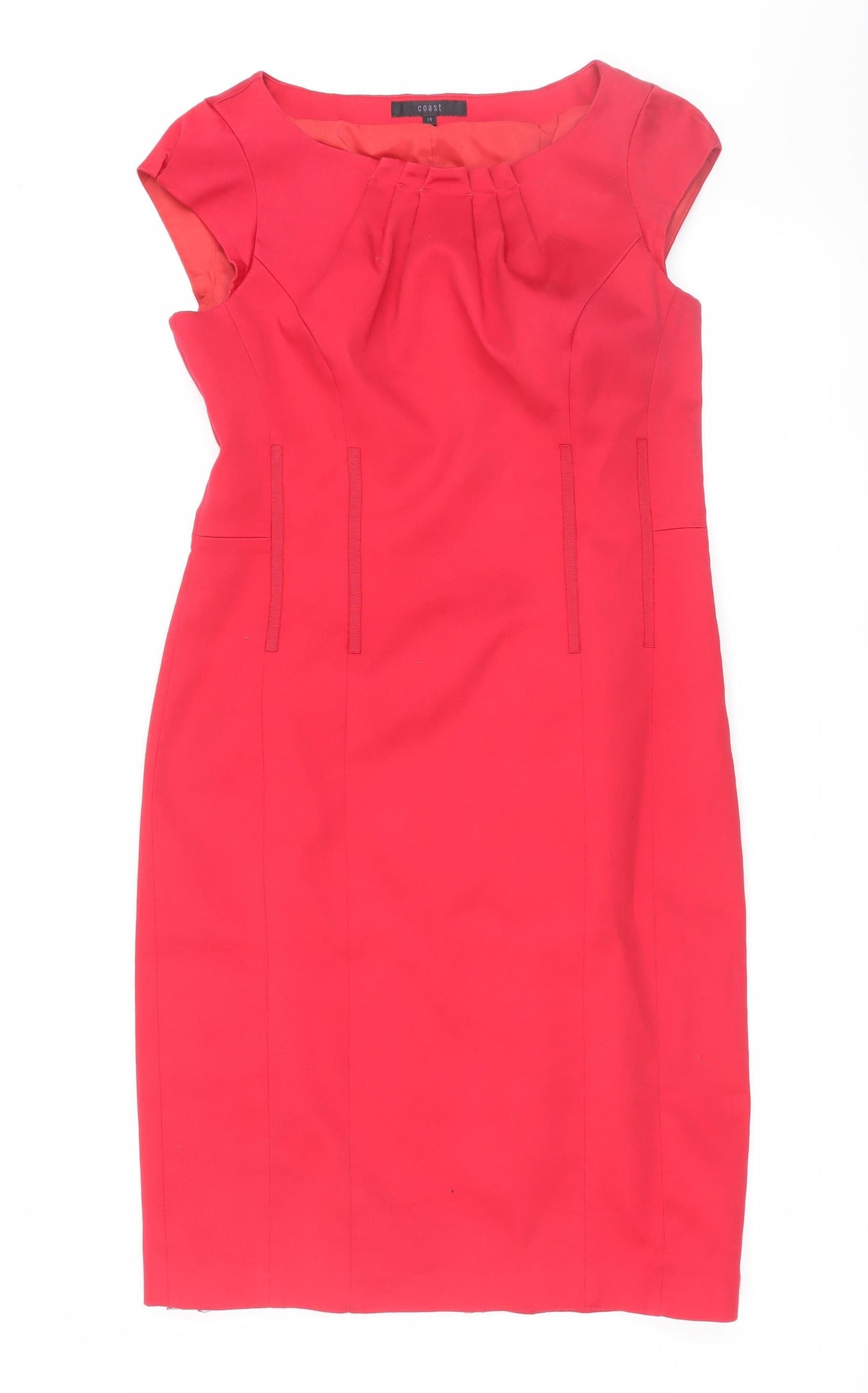 Coast Women's Red Sheath Dress Size 14