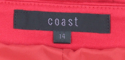 Coast Women's Red Sheath Dress Size 14