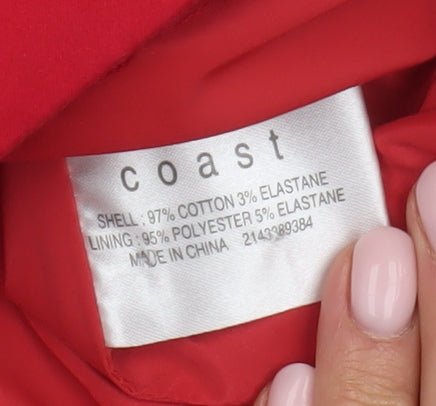Coast Women's Red Sheath Dress Size 14