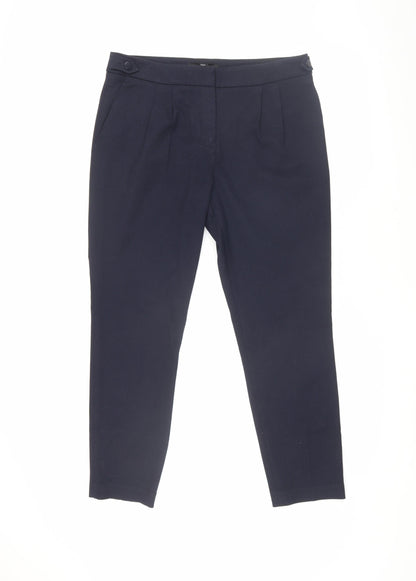 Womens UK Size 10 NEXT Regular Fit Dress Pants Black Trousers