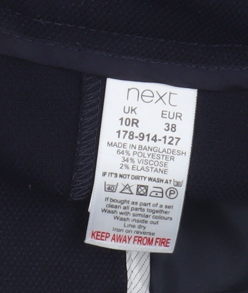 Womens UK Size 10 NEXT Regular Fit Dress Pants Black Trousers
