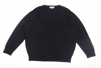 Greenwoods Men's Black XL V-Neck Pullover Jumper