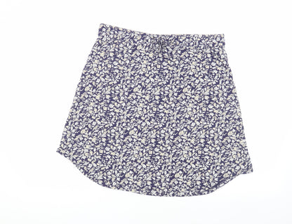 Hush Women's Blue Floral Cotton Skirt Size 12