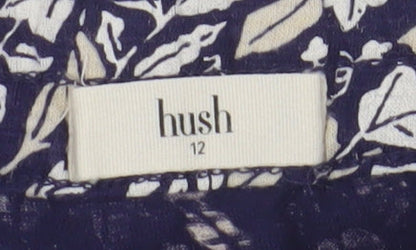 Hush Women's Blue Floral Cotton Skirt Size 12