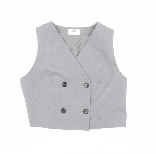 Marks and Spencer Grey Women's Suit Waistcoat Size 14