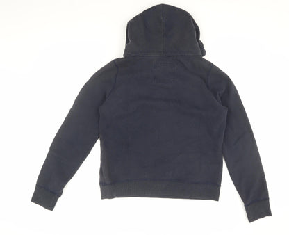 Hollister Women's Blue Logo Hoodie, Size L