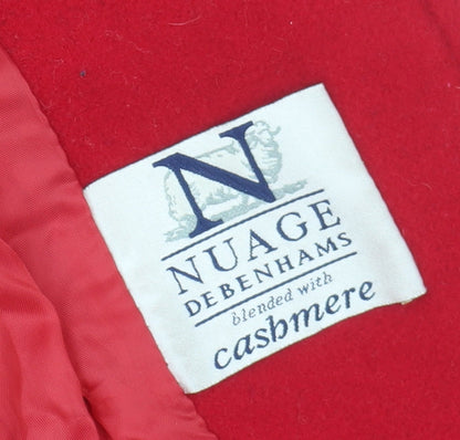Womens UK Size 12 Debenhams Red Pea Coat
