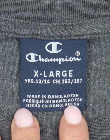 Champion Boys Grey Long Sleeve T-Shirt XL Pullover Style