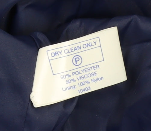 Womens UK Size 12 Yessica Blue Overcoat