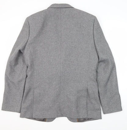 Mens UK Size 40 River Island Regular Grey Suit Jacket