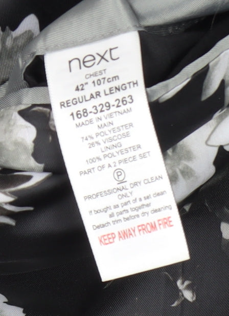 Mens UK Size 42 NEXT Regular Black Suit Jacket