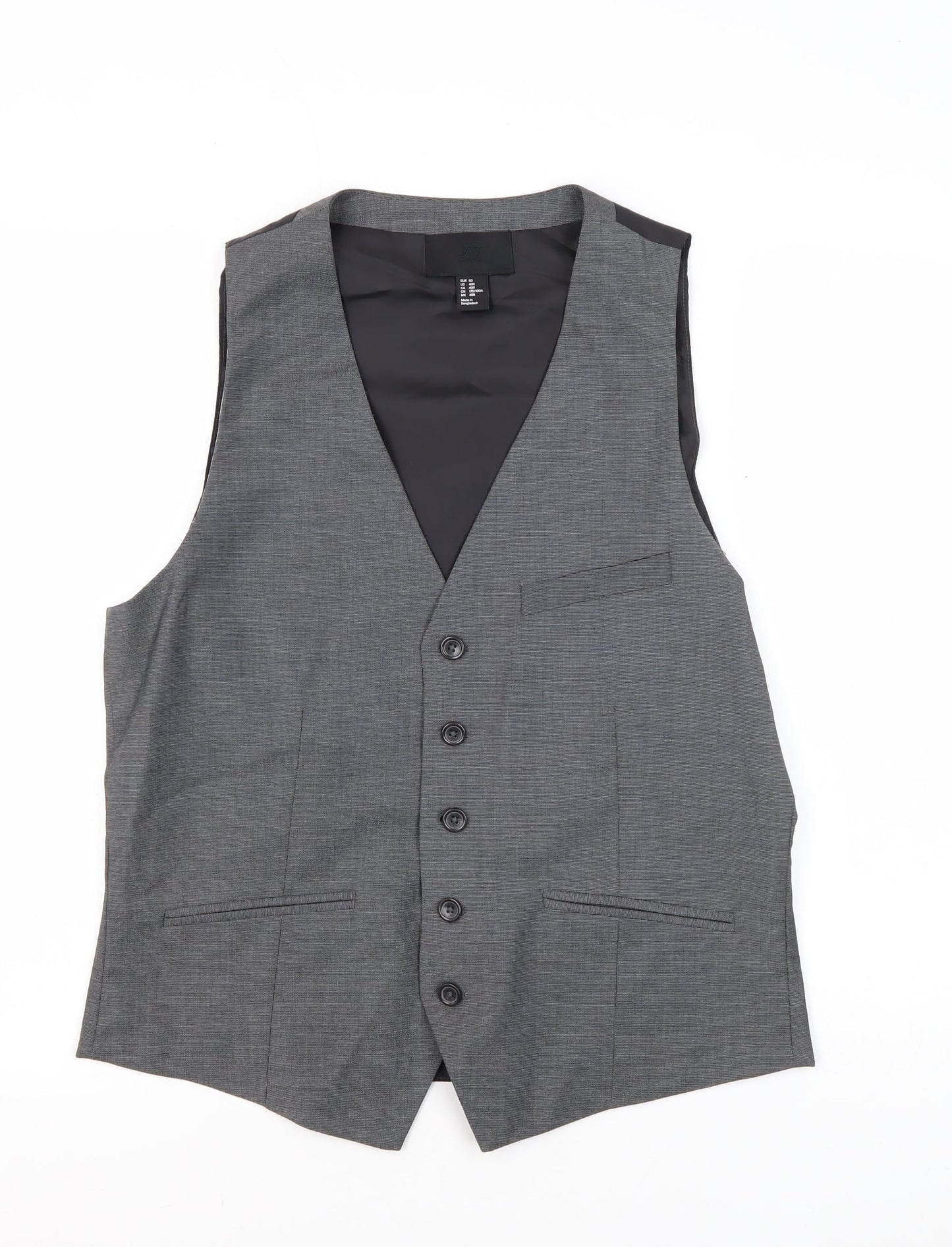 Mens UK Size 40 H&M Regular Grey Suit Waistcoat