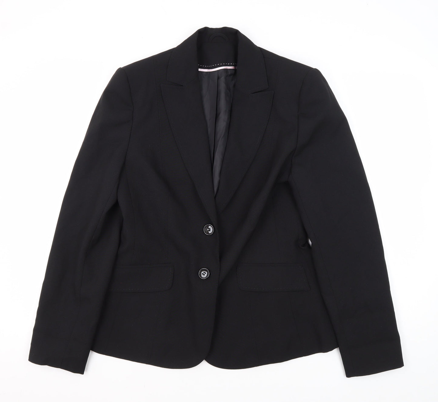 Dorothy Perkins Women's Black Blazer, Size 12, Lined Two-Button