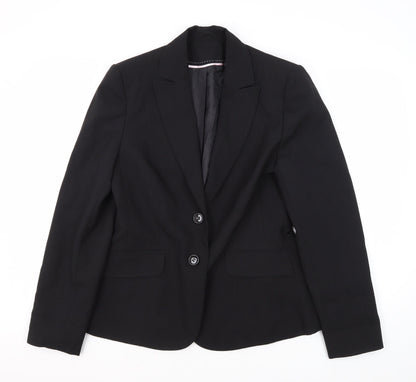 Dorothy Perkins Women's Black Blazer, Size 12, Lined Two-Button