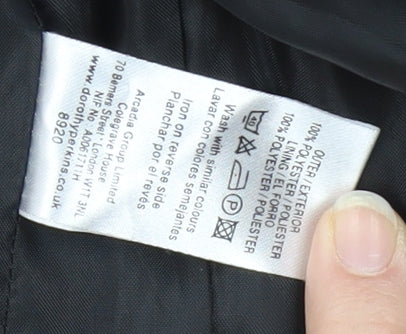 Dorothy Perkins Women's Black Blazer, Size 12, Lined Two-Button