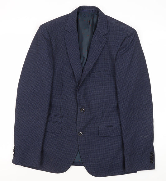 Mens UK Size 38 Burton Regular Blue Suit Jacket