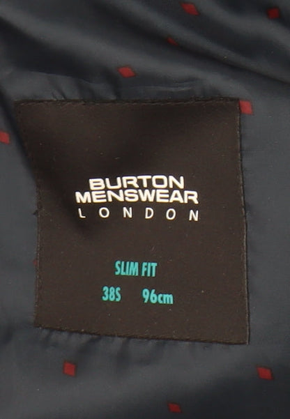 Mens UK Size 38 Burton Regular Blue Suit Jacket