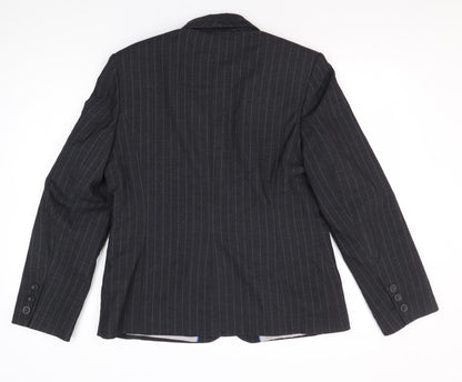 Autonomy Women's Black Pinstripe Blazer Size 14