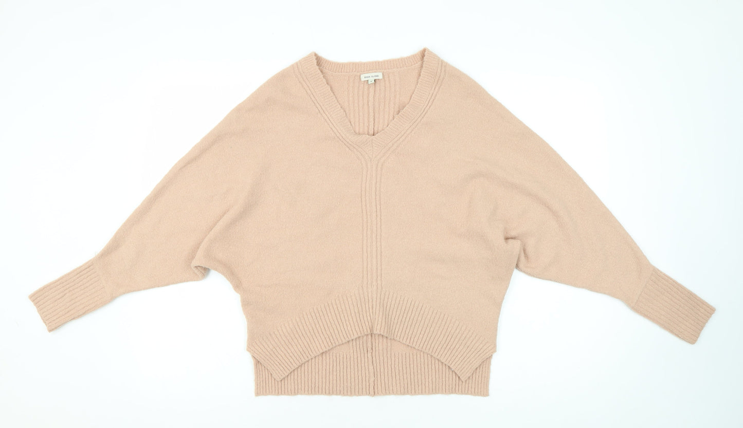 Womens UK Size 6 River Island Beige Pullover Jumper