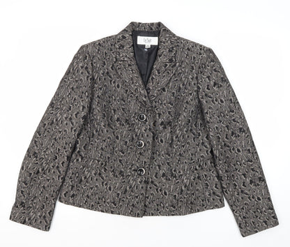 Womens UK Size 8 Le Suit Petites Grey Suit Jacket