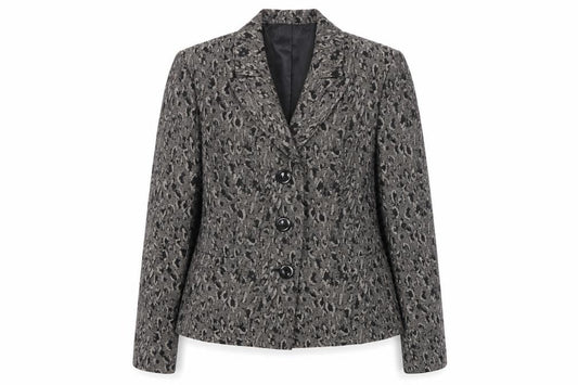 Womens UK Size 8 Le Suit Petites Grey Suit Jacket