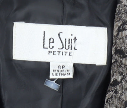 Womens UK Size 8 Le Suit Petites Grey Suit Jacket