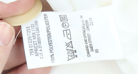 Marks and Spencer Women's Beige Striped Blazer UK 10