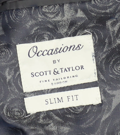 Mens UK Size 38 Scott & Taylor Regular Grey Suit Jacket