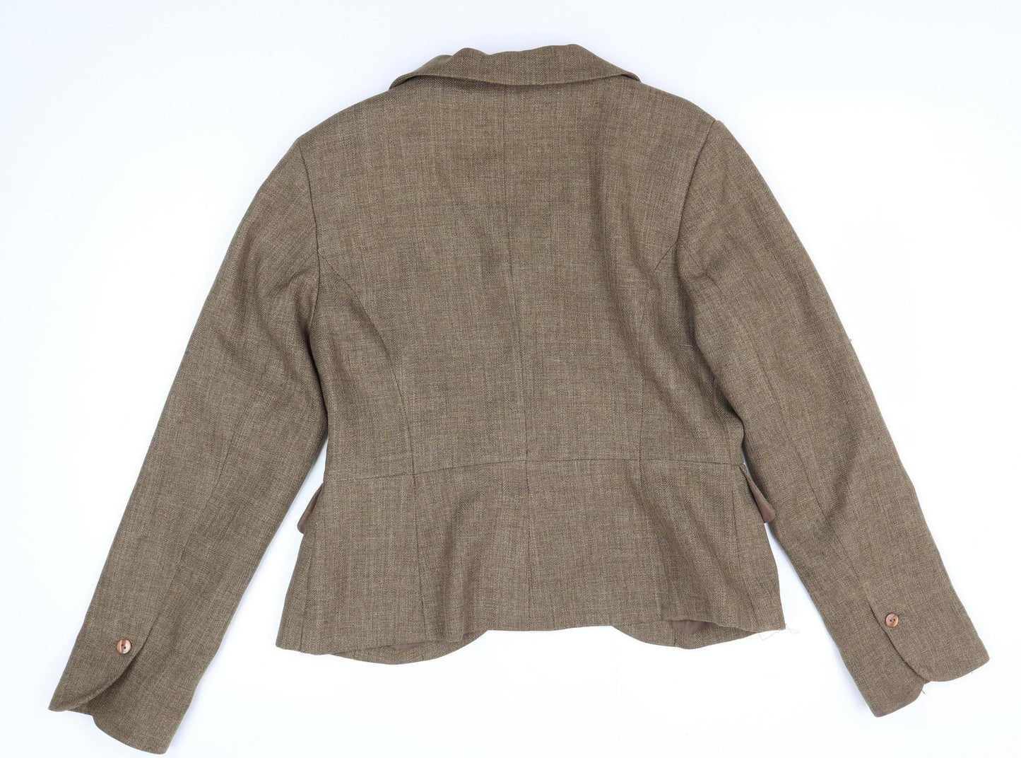 H&M Women's Brown Tweed Blazer, Size 12, Business Style