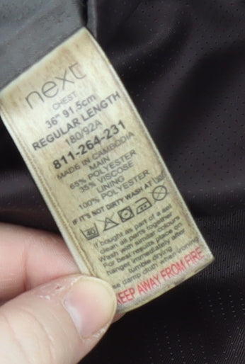 Mens UK Size 36 NEXT Regular Black Suit Jacket