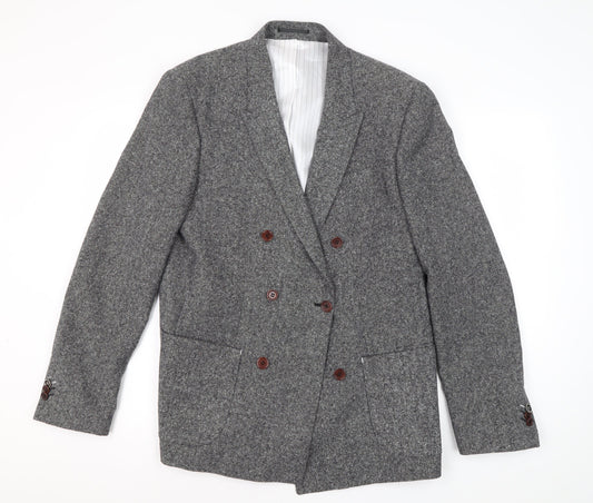 Mens UK Size L River Island Regular Grey Suit Jacket