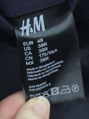 Mens UK Size 38 H&M Regular Black Suit Jacket