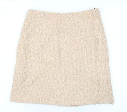 Marks and Spencer Women Beige Pencil Skirt Size 8