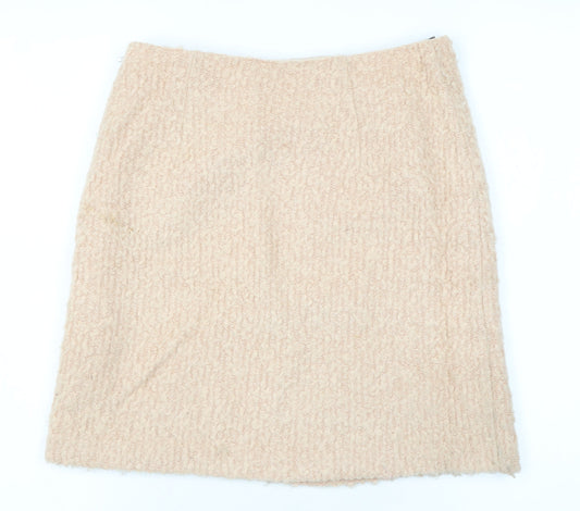 Marks and Spencer Women Beige Pencil Skirt Size 8