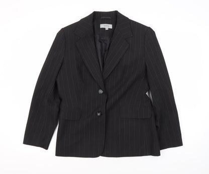Marks and Spencer Women's Black Pinstripe Suit Jacket Size 14