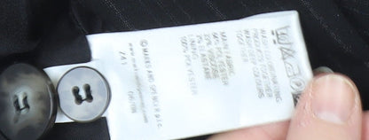 Marks and Spencer Women's Black Pinstripe Suit Jacket Size 14