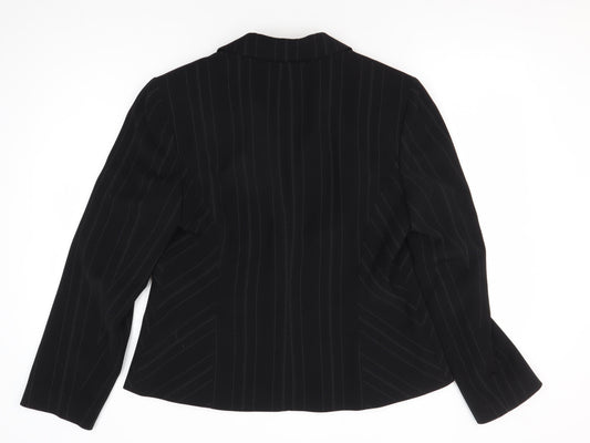 Next Women's Black Pinstripe Suit Jacket, Size 14