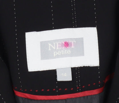 Next Women's Black Pinstripe Suit Jacket, Size 14