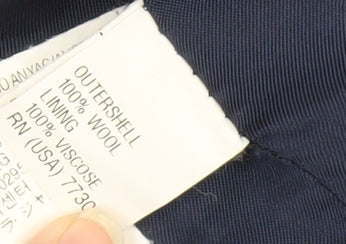 Zara Woman Blue Wool Blazer, Women's M, Classic Fit