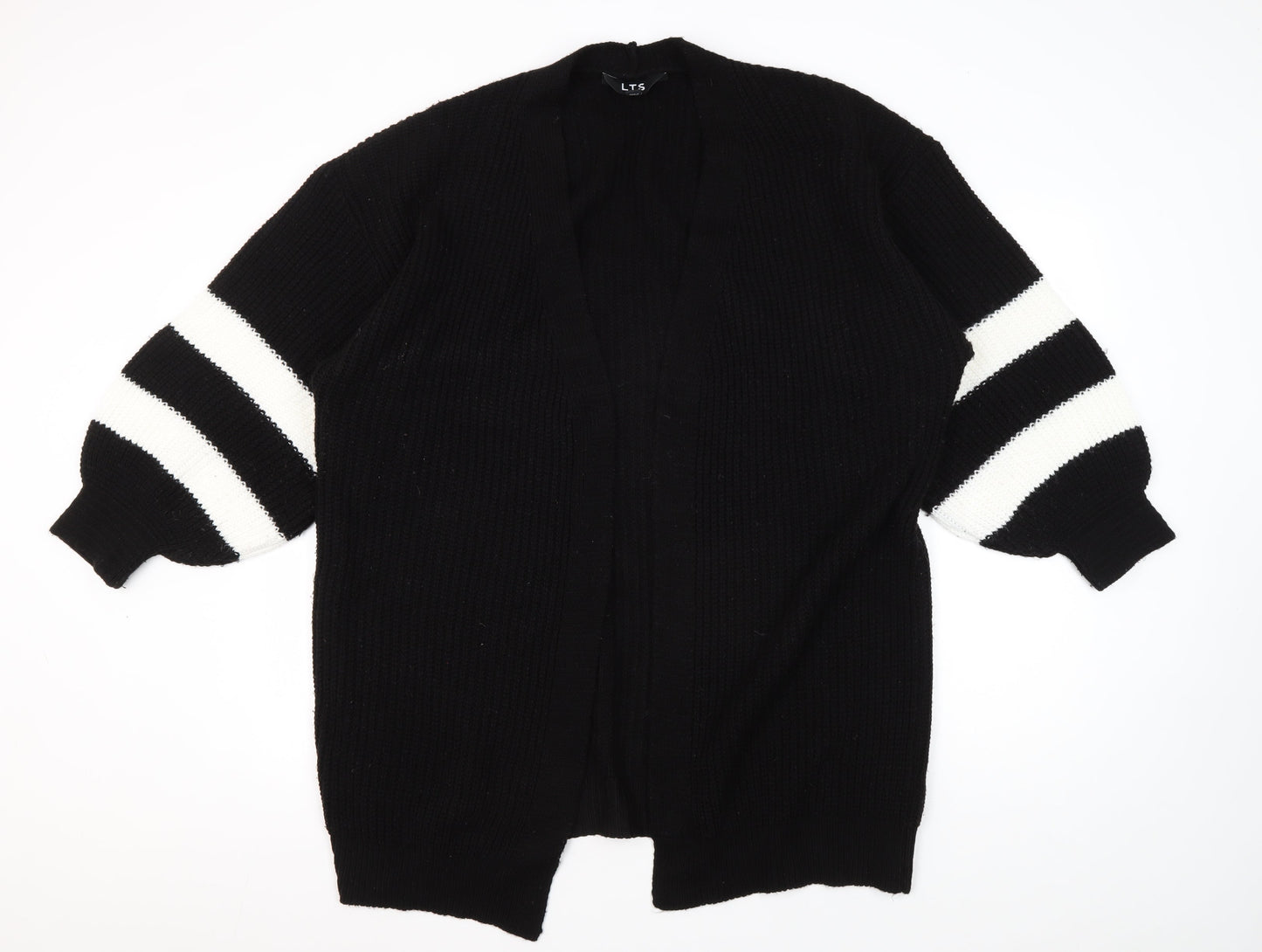 Womens UK Size 8 LTS Black Cardigan Jumper